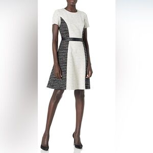 Black and White A-Line Dress